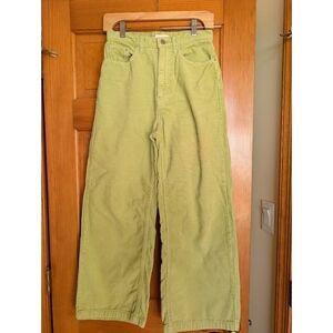 BDG High & Wide Green Corduroy Pants 28